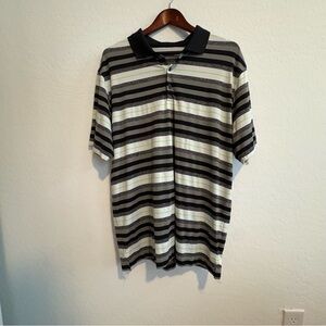 Nike Golf Tour Performance dry-fit Men's Black and Gray Striped Polo Shirt